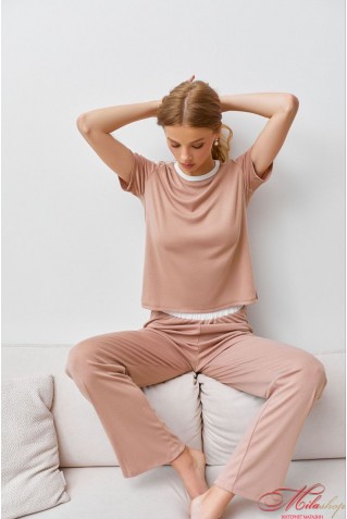 Комплект футболка со штанами из хлопка и вискозы Your Touch TR-7023